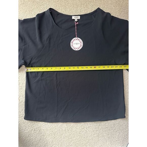 NWT Umgee bohemian black loose fit double ruffle sleeve top - Picture 6 of 7